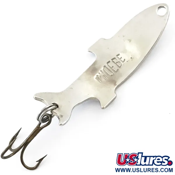 Vintage  Acme Phoebe, 1/8oz Nickel / Blue fishing spoon #5081