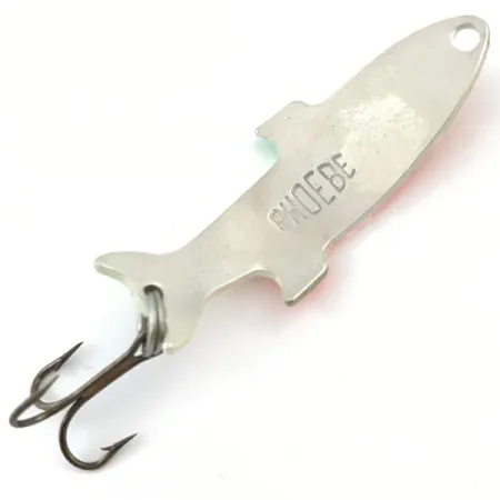 Vintage Acme Phoebe UV, 1/8oz Rainbow Trout / Nickel fishing spoon #5083