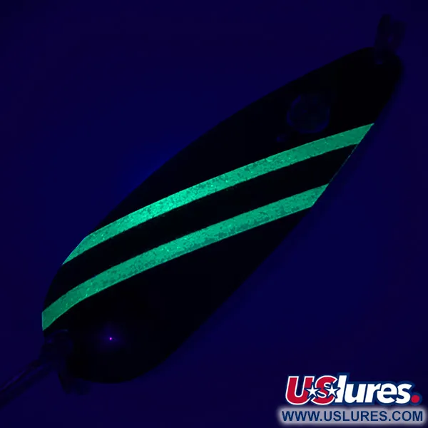 Vintage  Eppinger Red Eye Evil Eye, 1/3oz Black / Green / Yellow Eye fishing spoon #5087