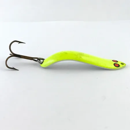 Vintage Thomas EEL UV, 1/3oz Fluorescent Yellow fishing spoon #5089
