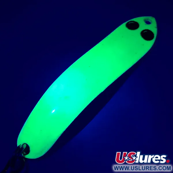 Vintage   Thomas EEL UV, 1/3oz Fluorescent Yellow fishing spoon #5089