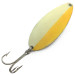 Vintage  Seneca Little Cleo (Hula Girl) Glow, 1/2oz White / Orange / Nickel fishing spoon #5091