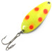 Vintage  Seneca Little Cleo (Hula Girl) UV, 1/3oz Yellow / Red / Nickel fishing spoon #5093