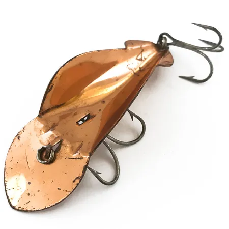 Vintage Buck Perry Spoonplug, 1/2oz Copper fishing spoon #5094