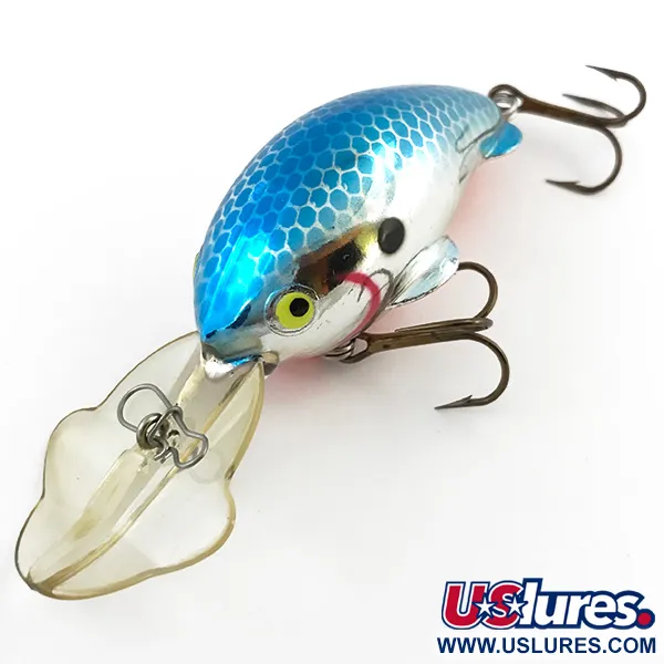 Vintage   Luhr Jensen Brush Baby Uv, 2/5oz Light Blue / Silver / Orange UV Glow in UV light, Fluorescent fishing lure #5097