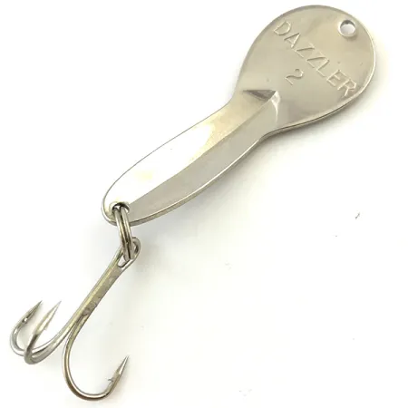Vintage Acme Dazzler #2, 1/4oz Nickel / Hologram fishing spoon #5099