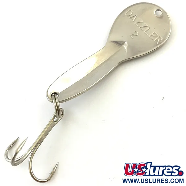 Vintage  Acme Dazzler #2, 1/4oz Nickel / Hologram fishing spoon #5099