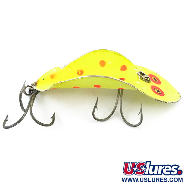Vintage   Buck Perry Spoonplug UV, 1/2oz Yellow / Red fishing spoon #5100