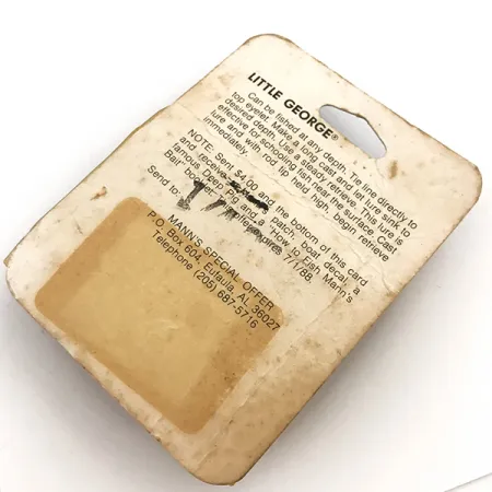 Mann's Bait   Little George, 2/5oz White / Hammered Nickel spinning lure #5115