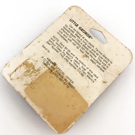 Mann's Bait  Little George, 3/5oz White / Hammered Nickel spinning lure #5116