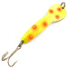 Vintage   Glen Evans Loco 4 UV, 3/4oz Yellow / Nickel / Red UV Glow in UV light, Fluorescent fishing spoon #5118