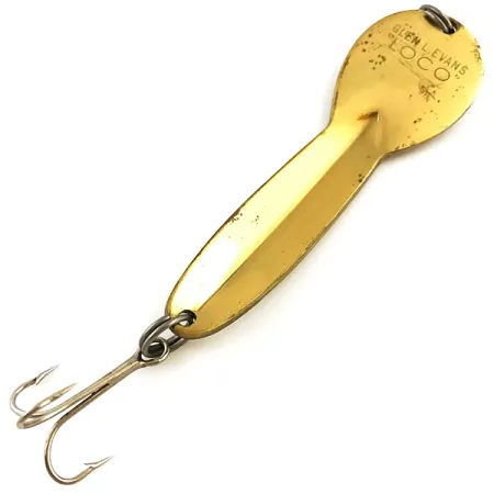 Vintage Glen Evans Loco 4, 3/4oz Gold / Hologram fishing spoon #5119