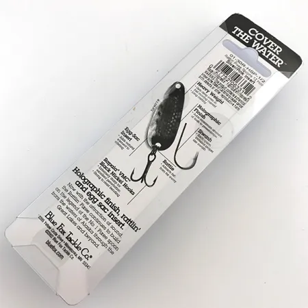 Blue Fox Rattlin Pixee , 1/2oz Pink UV / Rainbow Herring fishing spoon #5127