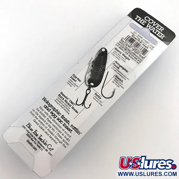 Blue Fox Rattlin Pixee , 1/2oz Pink UV / Rainbow Herring fishing spoon #5127