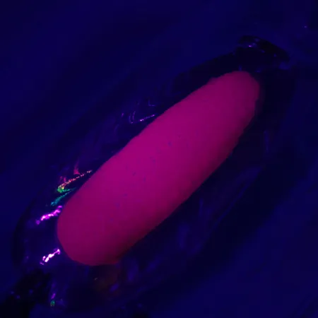 Blue Fox Rattlin Pixee , 1/2oz Pink UV / Rainbow Herring fishing spoon #5127