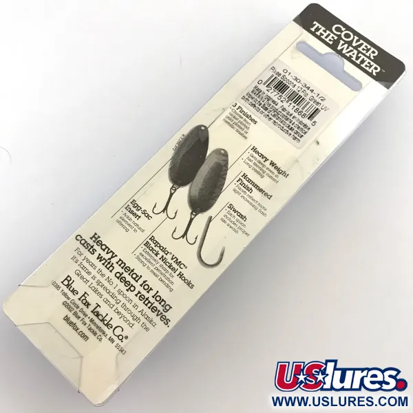   Blue Fox Pixee UV, 1/2oz Hammered Nickel / Green fishing spoon #5128