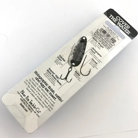 Blue Fox Rattlin Pixee UV, 1/2oz Rainbow Bronze (Brass) / Red fishing spoon #5129