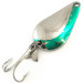 Vintage  Acme K.O. Wobbler, 1/2oz Nickel / Green fishing spoon #5157