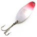 Vintage  Seneca Little Cleo (Hula Girl), 1/3oz White Pearl / Red / Nickel fishing spoon #5160
