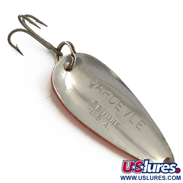 Vintage  Eppinger Dardevle Spinnie, 1/3oz Red / Black / Nickel fishing spoon #5161