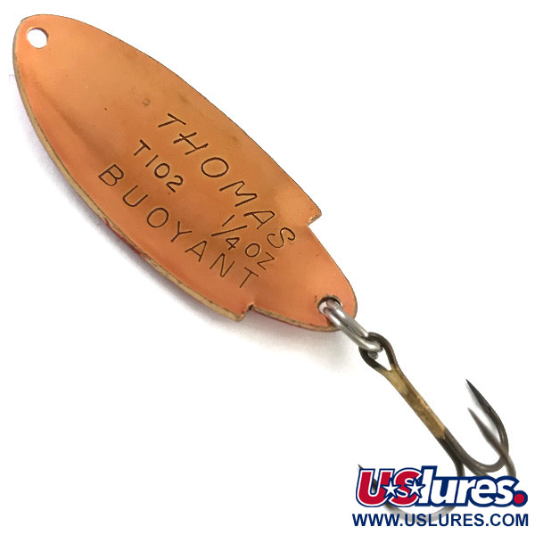 Vintage   Thomas Buoyant, 1/4oz Copper Trout fishing spoon #5174