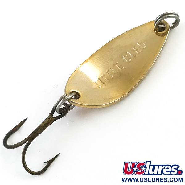 Vintage  Seneca Little Cleo, 1/8oz Gold / Orange fishing spoon #5175