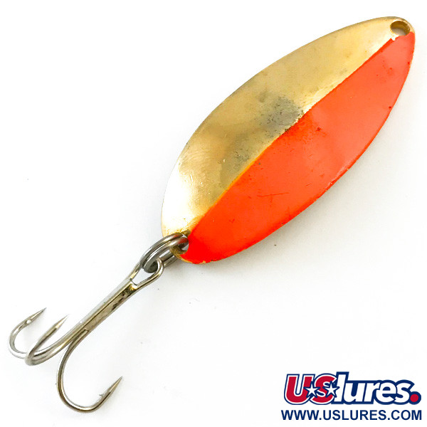 Vintage  Seneca Little Cleo (Hula Girl), 1/2oz Gold / Orange fishing spoon #5177