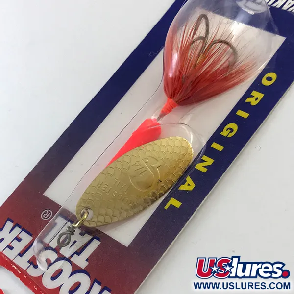  Yakima Bait Worden’s Original Rooster Tail UV, 1/4oz Gold spinning lure #5194