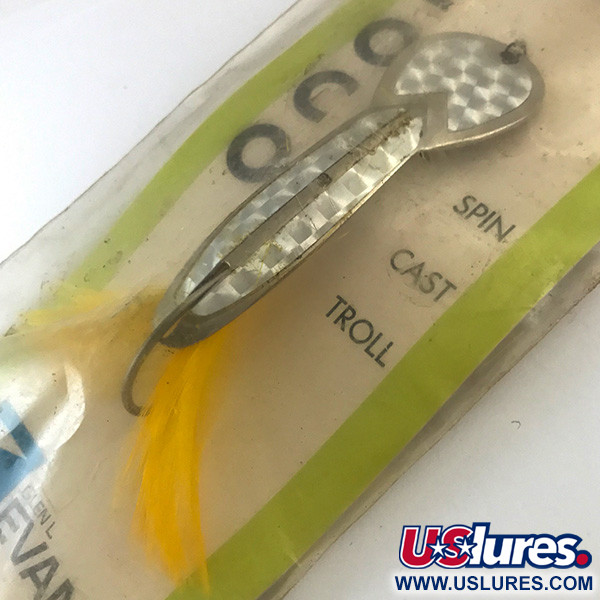  Glen Evans Weedless Loco, 2/3oz Nickel / Hologram / Yellow fishing spoon #5200