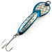 Vintage   Glen Evans Loco 3, 3/5oz Nickel / Blue / Hologram fishing spoon #5201
