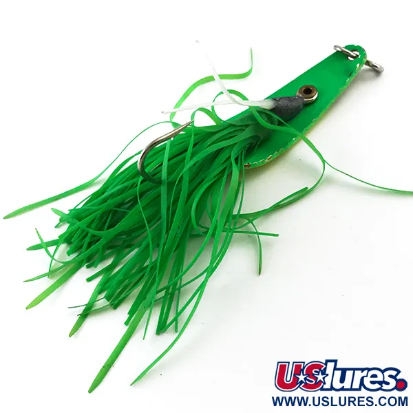 Vintage  Northland Weedless Jaw-Breaker UV , 1/2oz Green fishing spoon #5207