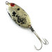 Vintage  Bomber Slab Spoon, 3/4oz Gold / Black fishing spoon #5208