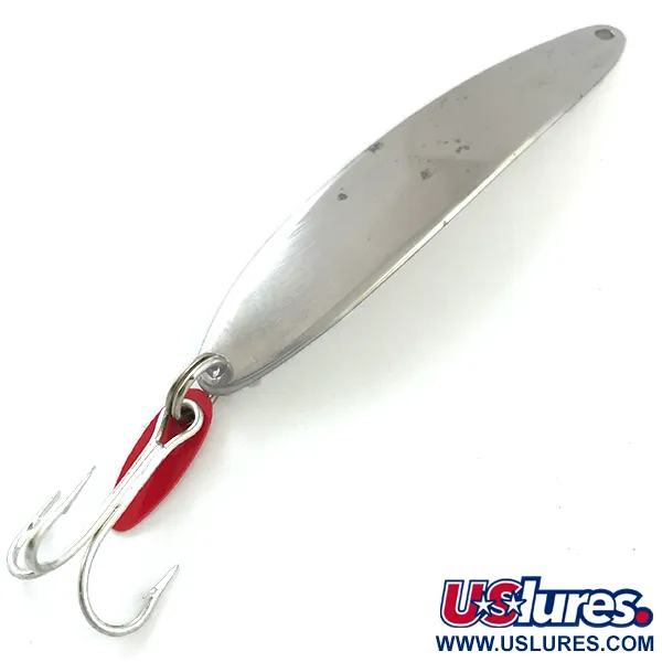 Vintage Bay de Noc Swedish pimple, 3/4oz Nickel fishing spoon #5213