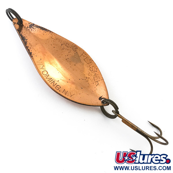 Vintage  Lanes Tackle & Bait Lane's Flasher, 1/2oz Copper fishing spoon #5218