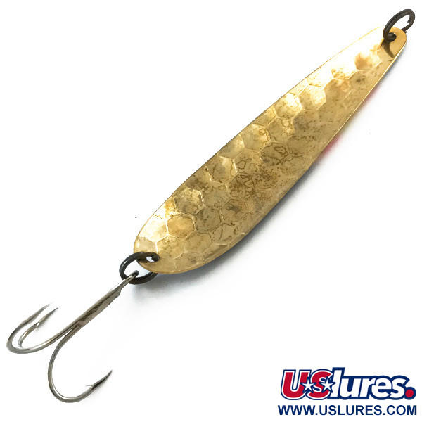 Vintage  Len Thompson Northern King 28 UV, 1/2oz Black / Red / Gold / Silver fishing spoon #5225