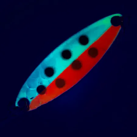 Vintage Luhr Jensen Needlefish 1, 1/16oz Red / Yellow / Black / Nickel fishing spoon #5226