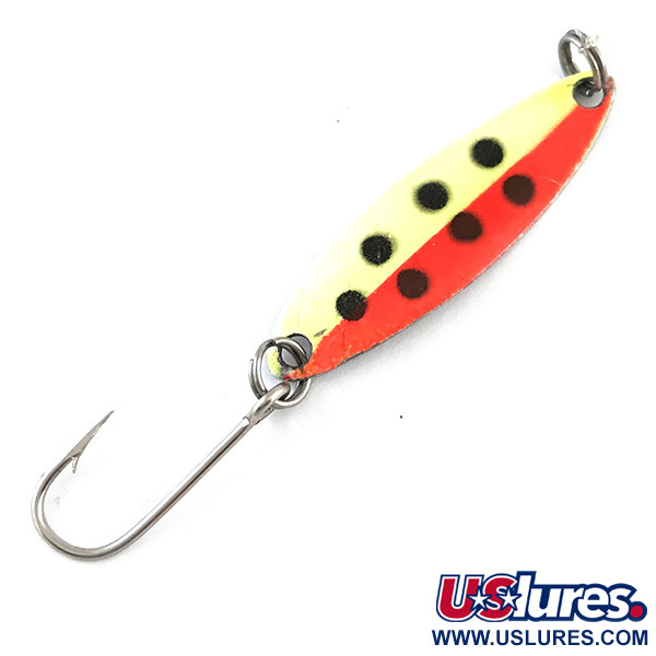 Vintage  Luhr Jensen Needlefish 1, 1/16oz Red / Yellow / Black / Nickel fishing spoon #5226