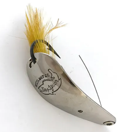 Vintage Weedless Weezel bait Rex Spoon, 1/3oz Nickel fishing spoon #5239