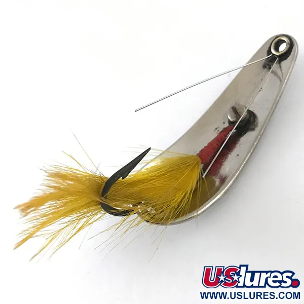 Vintage   Weedless Weezel bait Rex Spoon, 1/3oz Nickel fishing spoon #5239