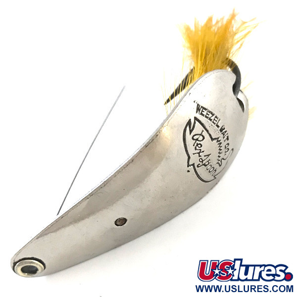 Vintage   Weedless Weezel bait Rex Spoon, 1/3oz Nickel fishing spoon #5239