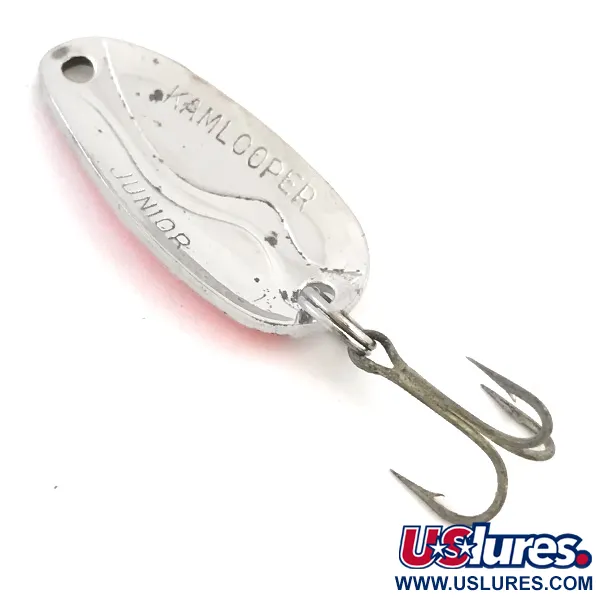 Vintage  Acme Kamlooper Junior UV, 1/4oz Fluorescent Pink / Nickel fishing spoon #5243