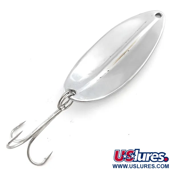 Vintage  TODDCO Main liner , 2/5oz Nickel / Red fishing spoon #5244