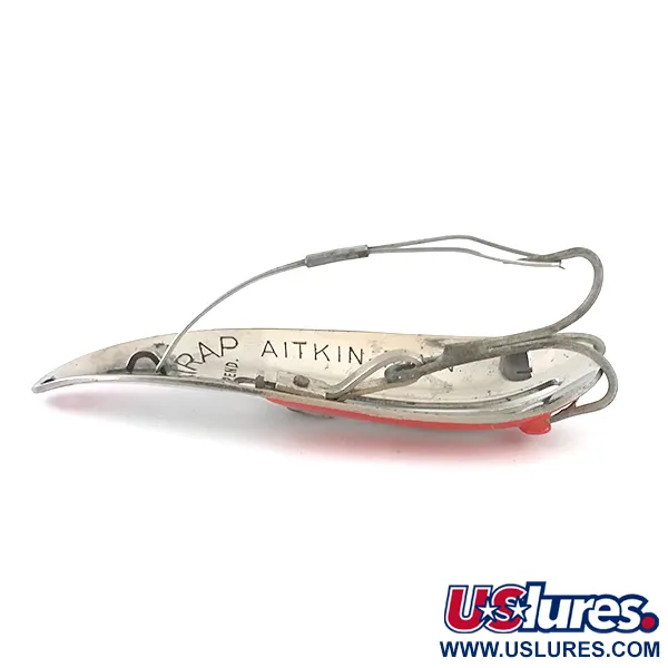 Vintage  Weedless Bait  Weedless LARSON BAIT FISHTRAP​, 3/5oz Red / White / Nickel fishing spoon #5250