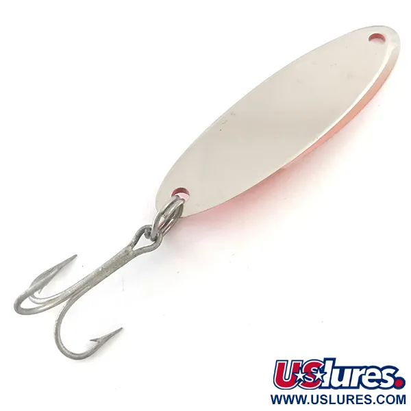 Vintage  Acme Kastmaster , 1/2oz Nickel / Orange fishing spoon #5262