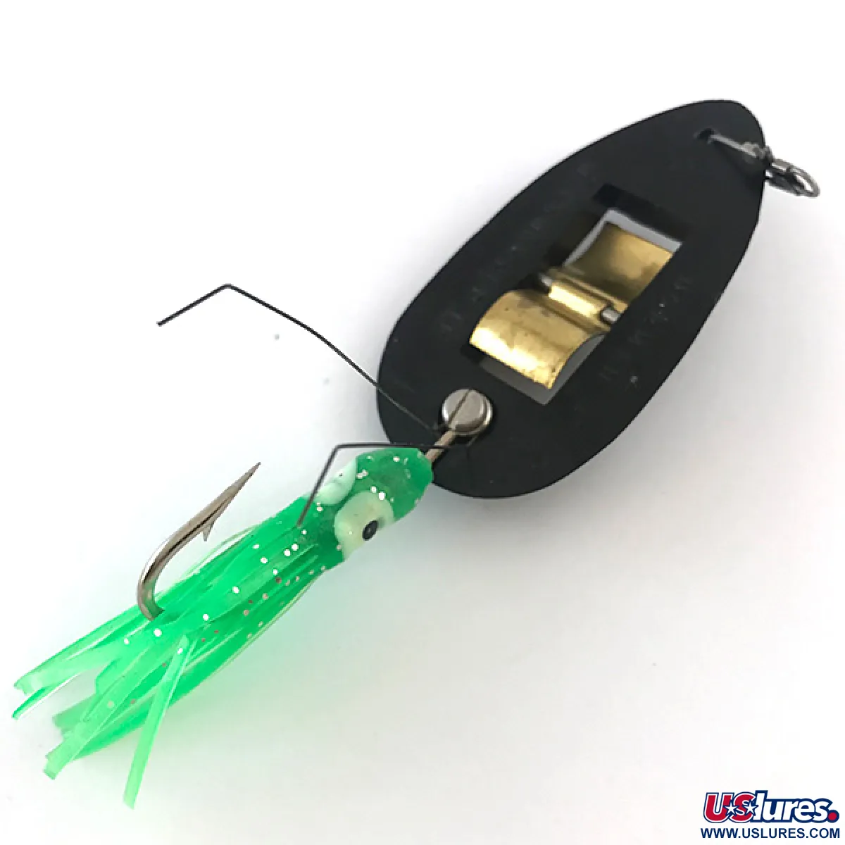 bill norman fishing lures weed walker Vintage Weedless Norman Weedwalker, 1/2oz Black / Green fishing spoon #5274
