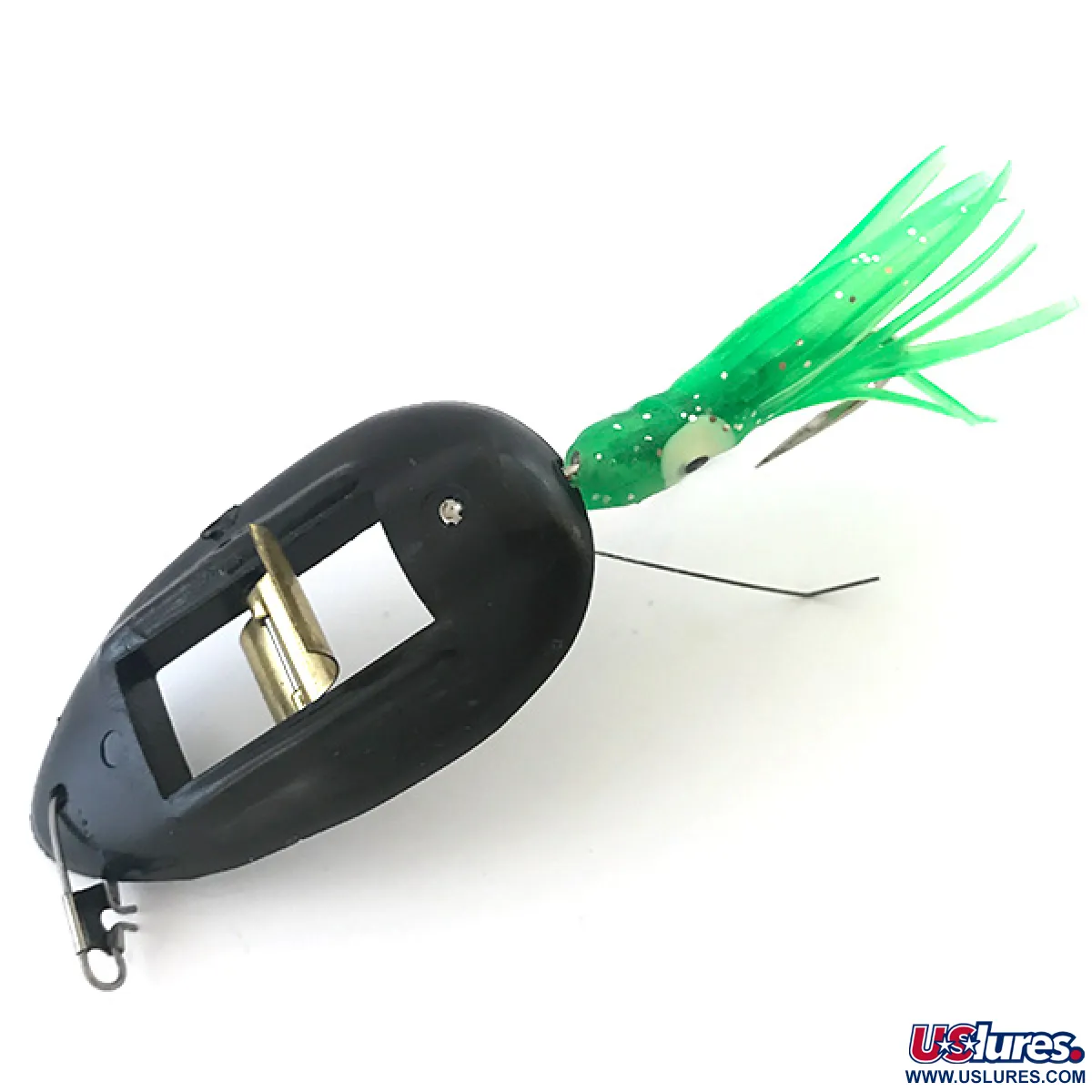 bill norman fishing lures weed walker Vintage Weedless Norman Weedwalker, 1/2oz Black / Green fishing spoon #5274