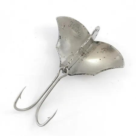 Vintage Harrison Industries Baby Bat, 1/2oz Nickel fishing spoon #5282