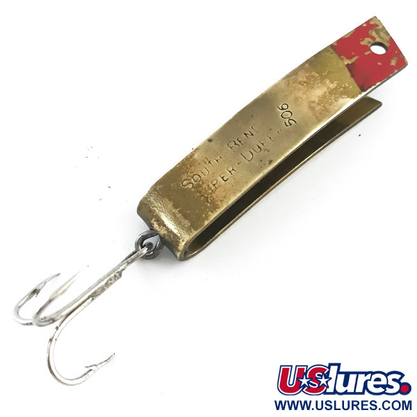 Vintage South Bend Super-Duper 506, 1/4oz Gold fishing spoon #5288