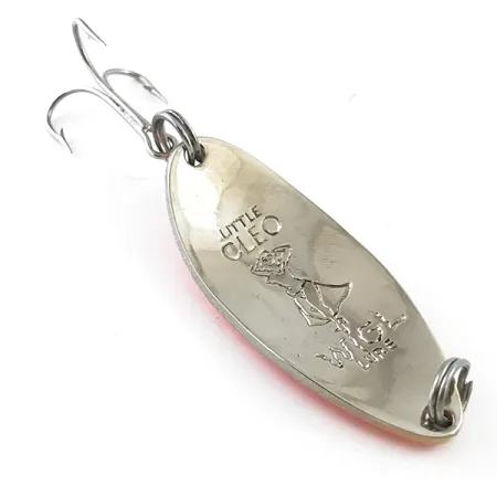 Vintage Seneca Little Cleo (Hula Girl) UV, 2/3oz Yellow / Orange / Nickel fishing spoon #5294