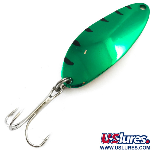 Vintage Acme Little Cleo, 1/3oz Green Metallic / Gold fishing spoon #5296